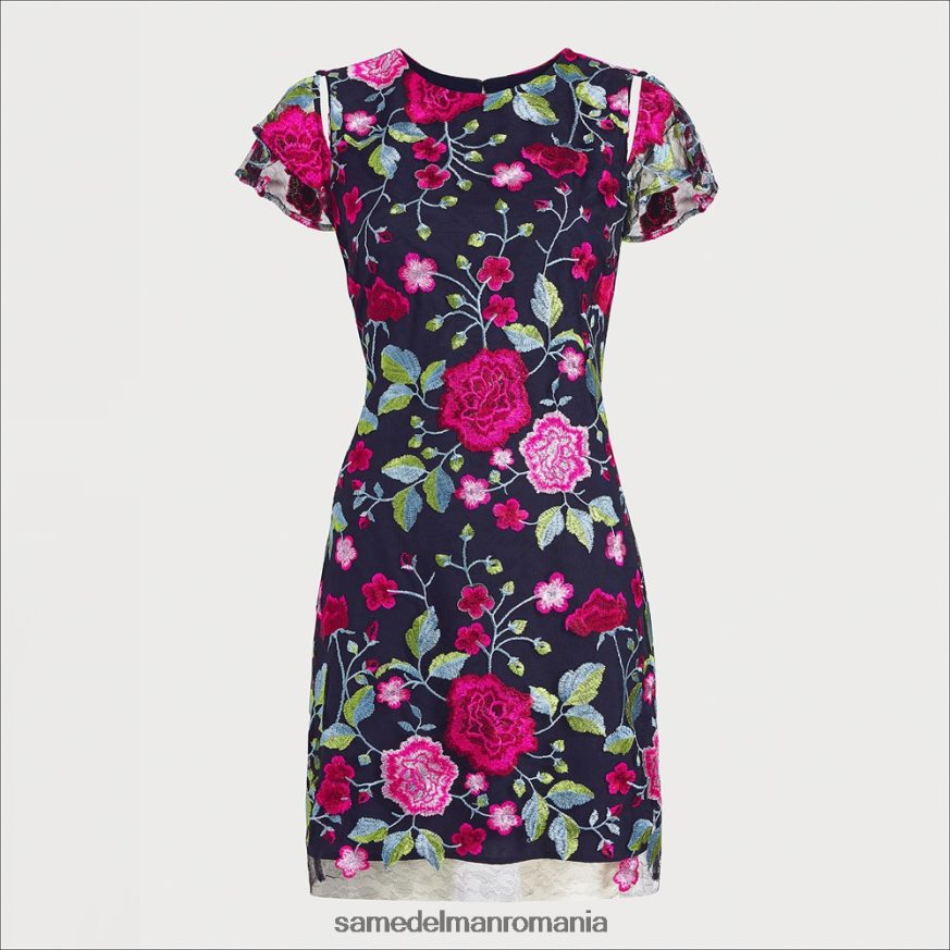 Sam Edelman îmbrăcăminte navy multi femei rochie mini cu broderie florală HN448Z1089