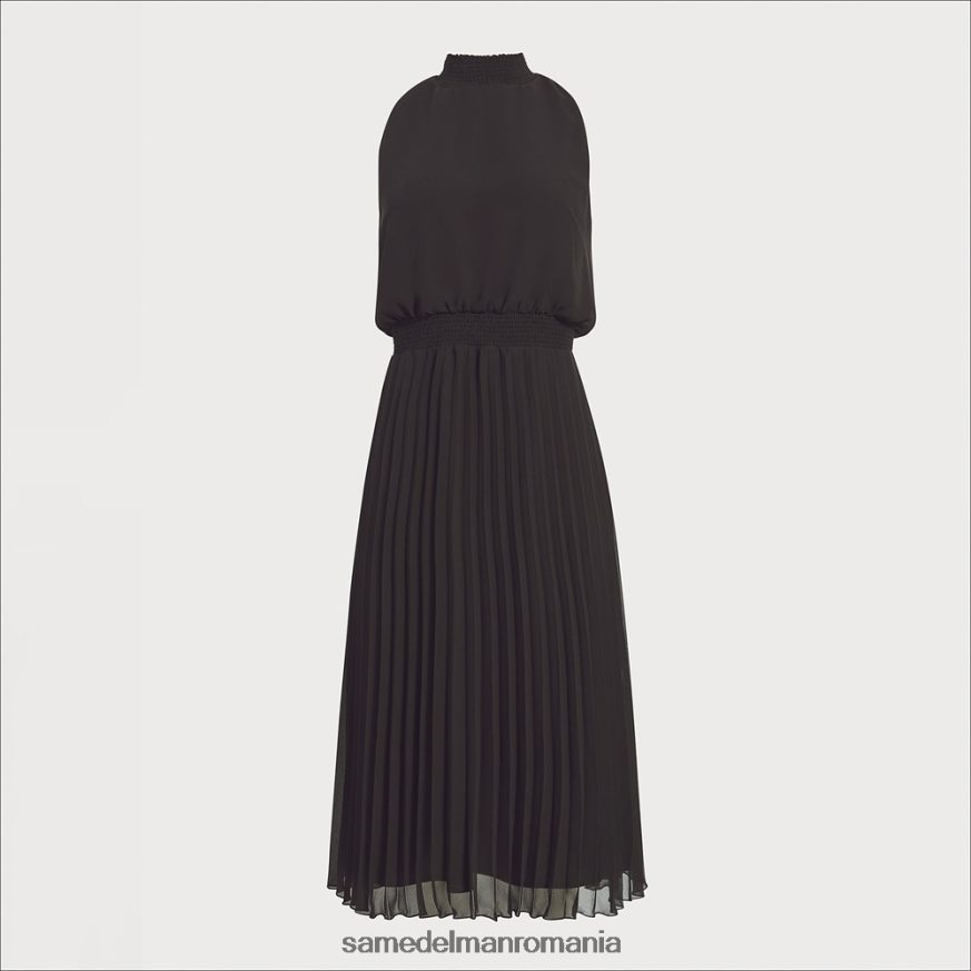 Sam Edelman îmbrăcăminte negru femei rochie midi cu gât înalt HN448Z1082