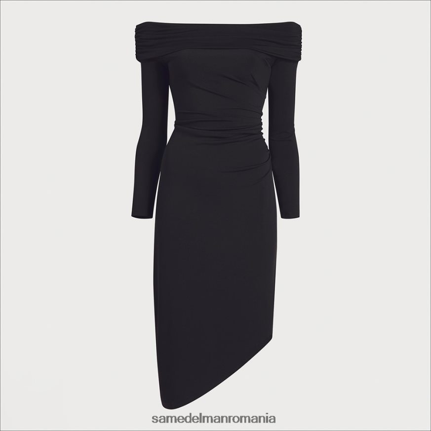 Sam Edelman îmbrăcăminte negru femei rochie midi cu umeri HN448Z1149