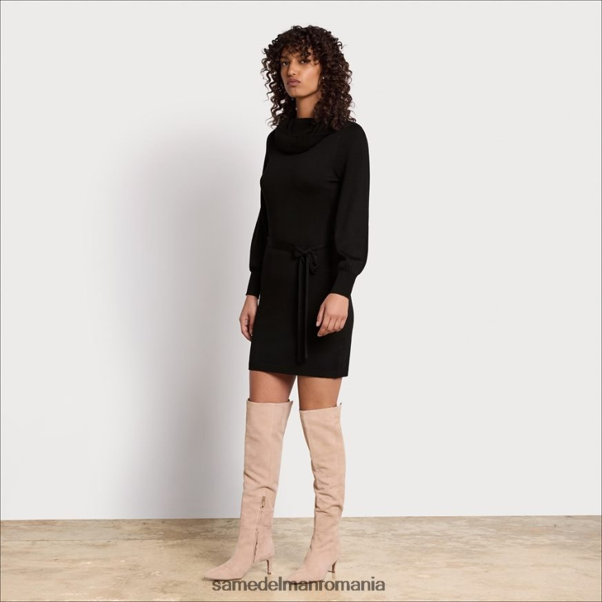 Sam Edelman îmbrăcăminte negru femei rochie mini cu gât țestoasă HN448Z1146