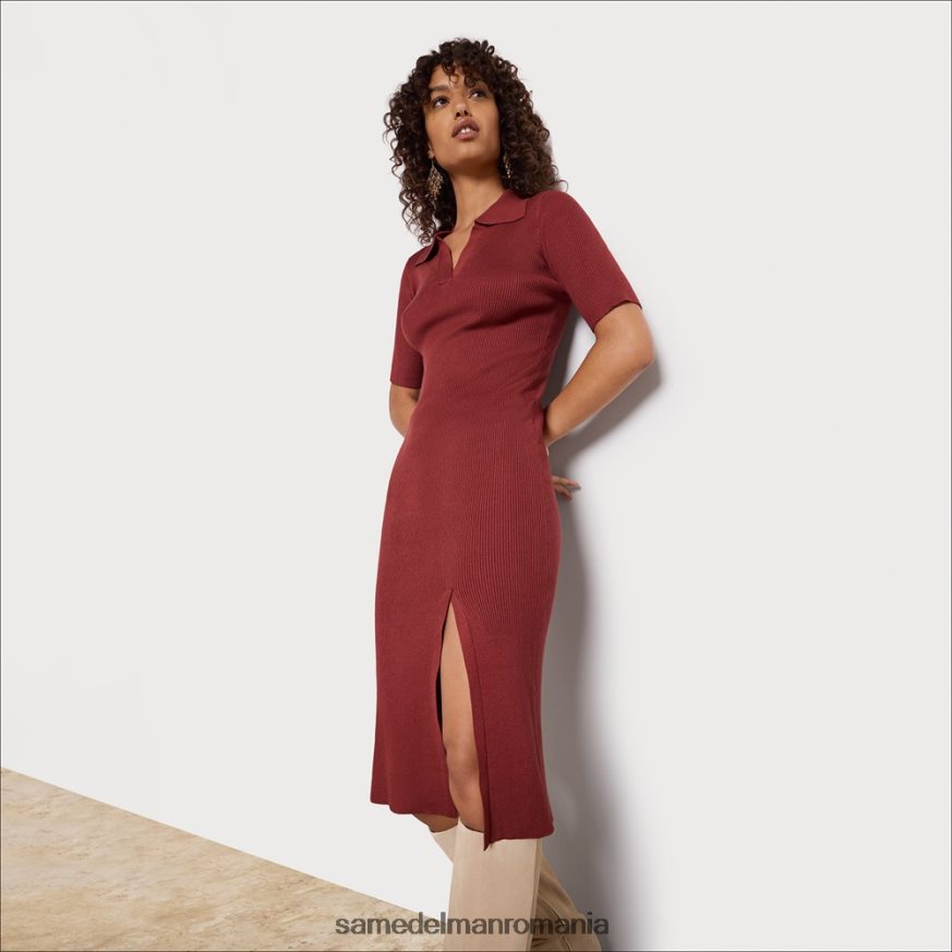 Sam Edelman îmbrăcăminte portocale femei rochie midi cu guler HN448Z1143