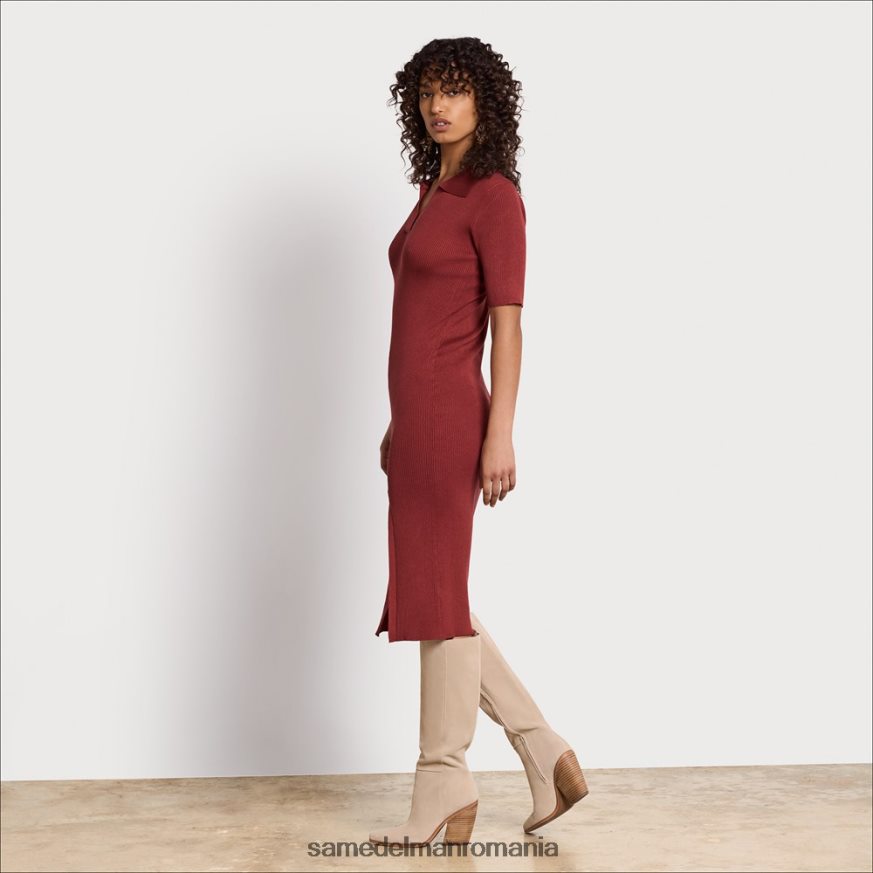 Sam Edelman îmbrăcăminte portocale femei rochie midi cu guler HN448Z1143