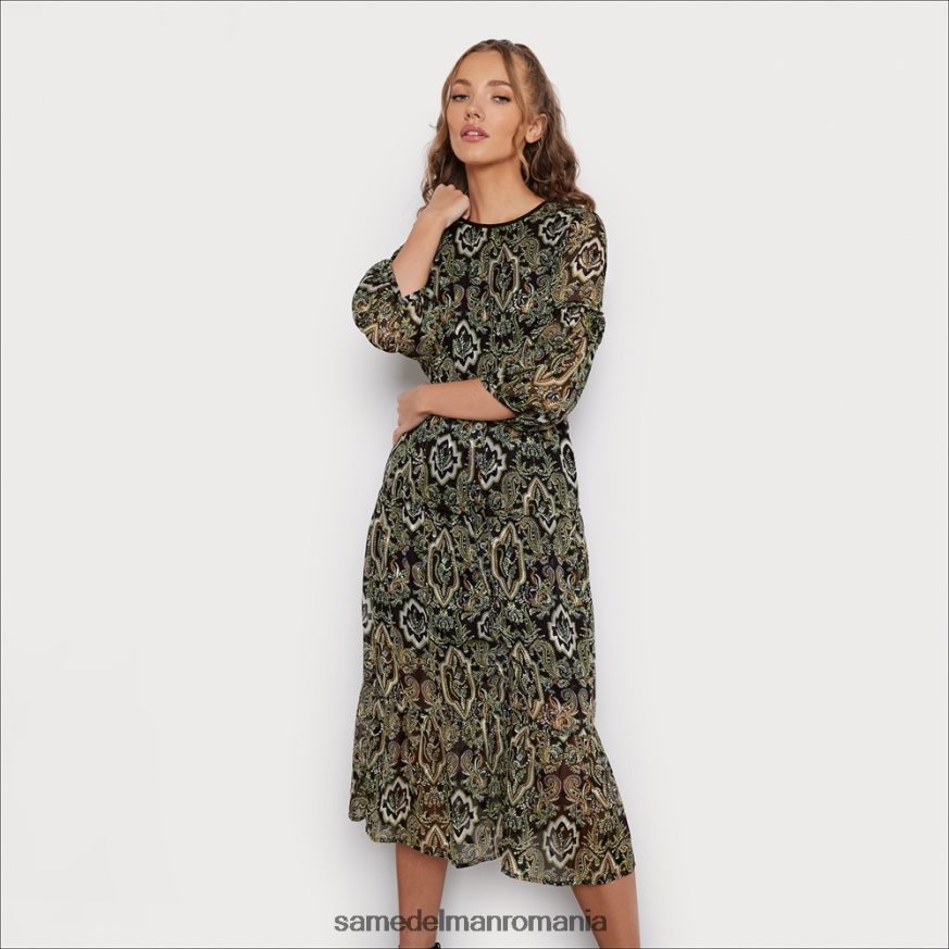 Sam Edelman îmbrăcăminte verde inchis femei hi neck maxi loden HN448Z1159