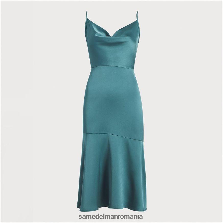 Sam Edelman îmbrăcăminte verde industrial femei rochie midi cu decolteu HN448Z1106