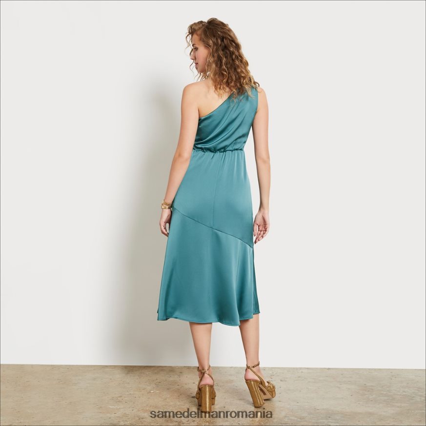 Sam Edelman îmbrăcăminte verde industrial femei rochie midi pe un umăr HN448Z1219