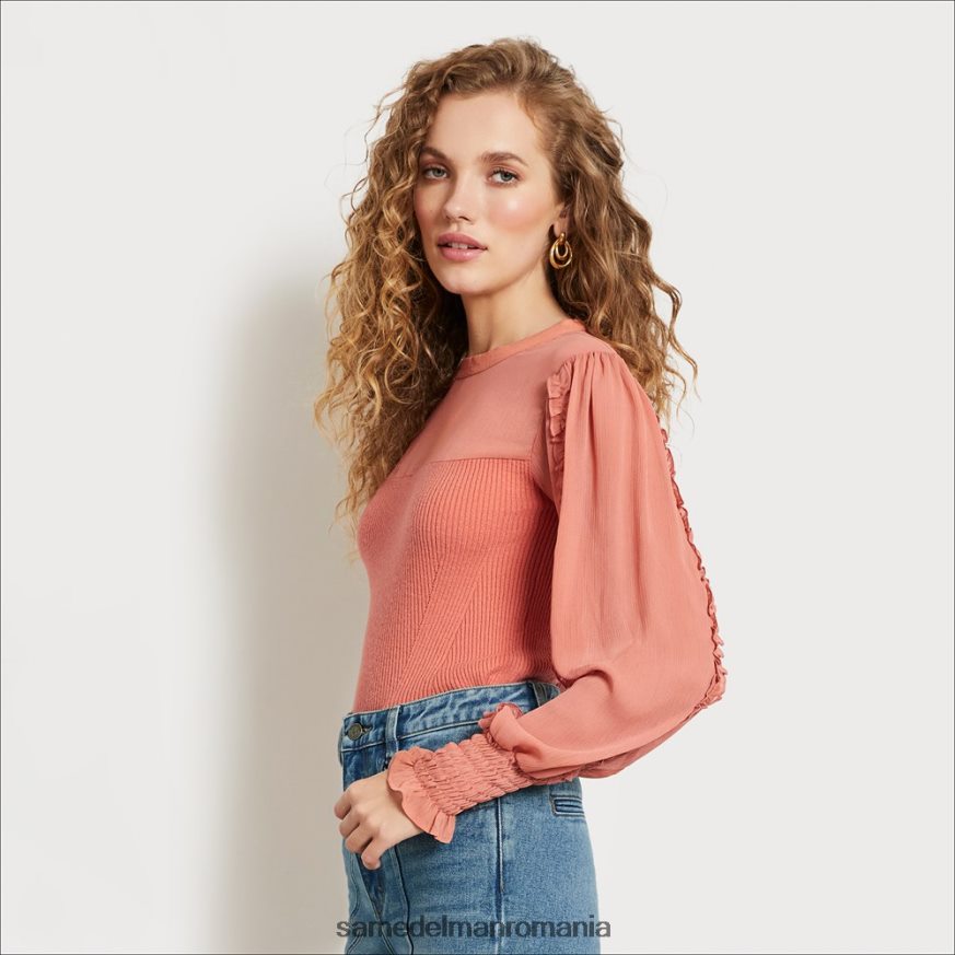 Sam Edelman îmbrăcăminte argilă de canion femei top julian cu maneca lunga HN448Z1267