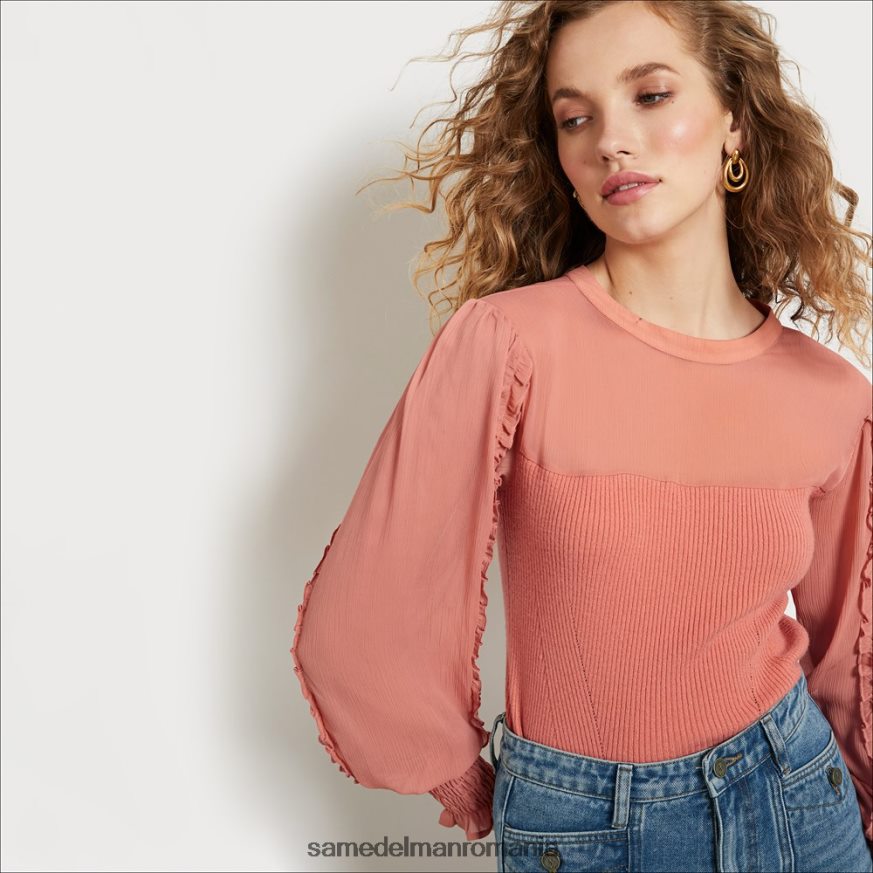 Sam Edelman îmbrăcăminte argilă de canion femei top julian cu maneca lunga HN448Z1267