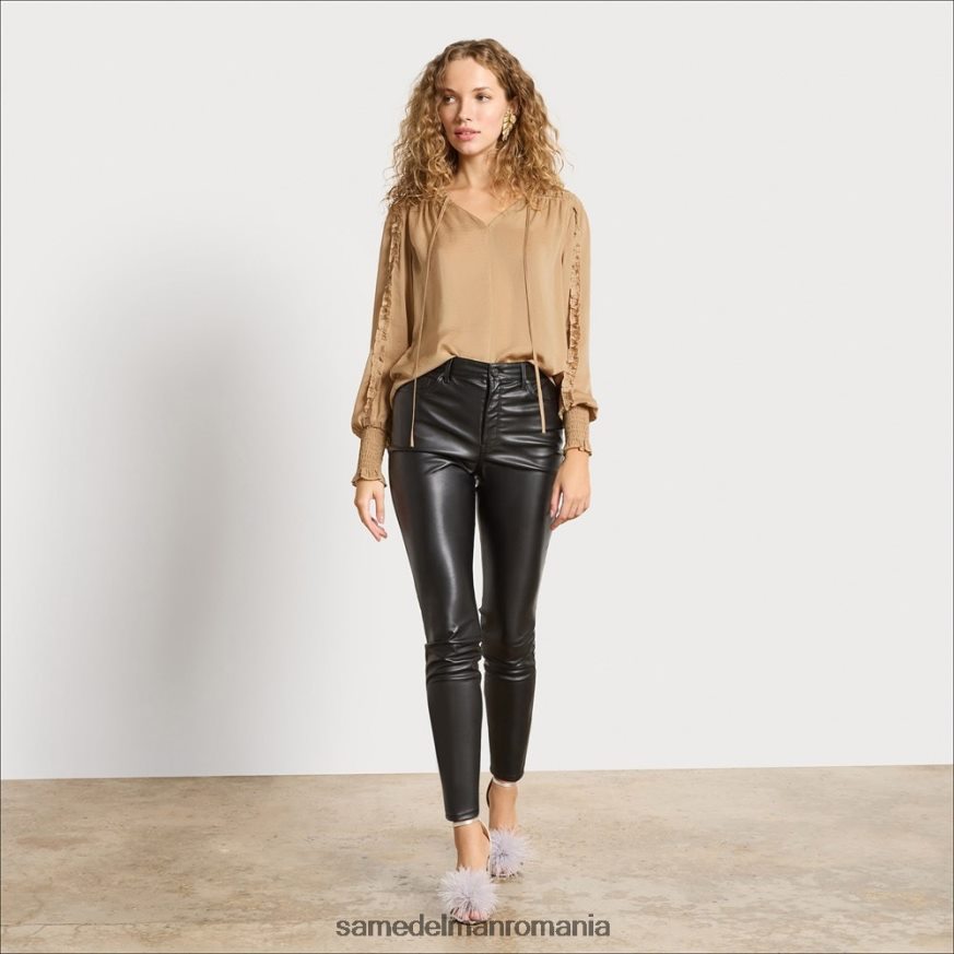 Sam Edelman îmbrăcăminte aur plictisitor femei top varick cu maneca lunga HN448Z1241