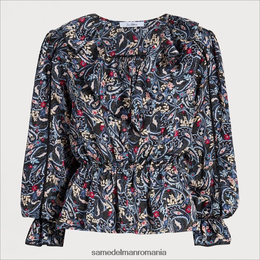 Sam Edelman îmbrăcăminte caisley negru femei top cu mânecă lungă Vermont HN448Z1242