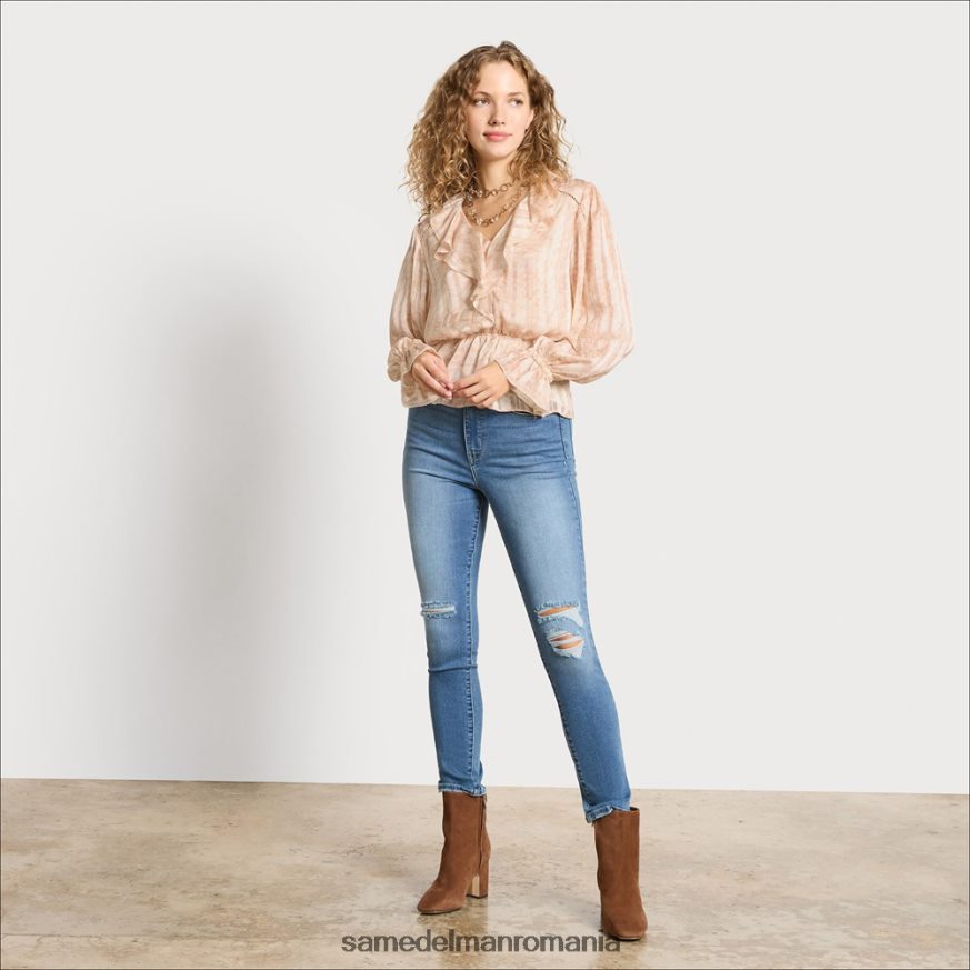 Sam Edelman îmbrăcăminte gardenie femei top cu mânecă lungă Vermont HN448Z1293