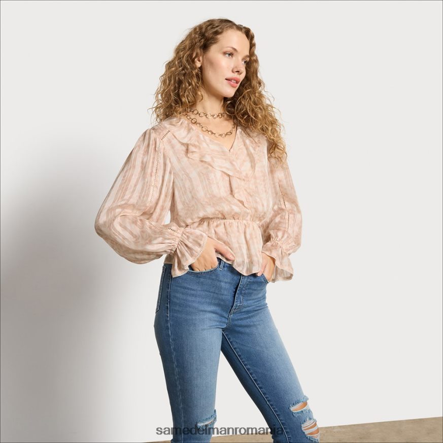 Sam Edelman îmbrăcăminte gardenie femei top cu mânecă lungă Vermont HN448Z1293