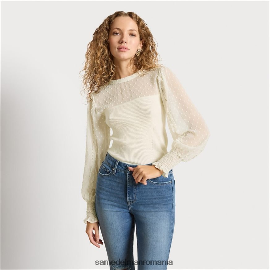 Sam Edelman îmbrăcăminte gardenie femei top julian cu maneca lunga HN448Z1270