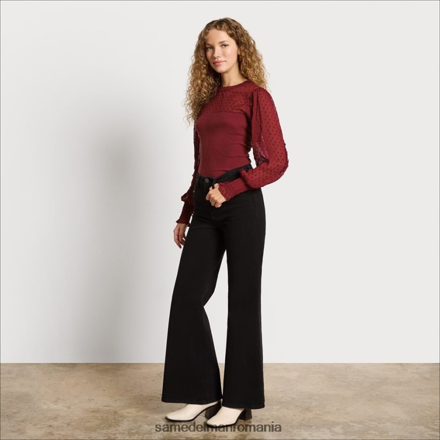 Sam Edelman îmbrăcăminte maro nebun femei top julian cu maneca lunga HN448Z1269