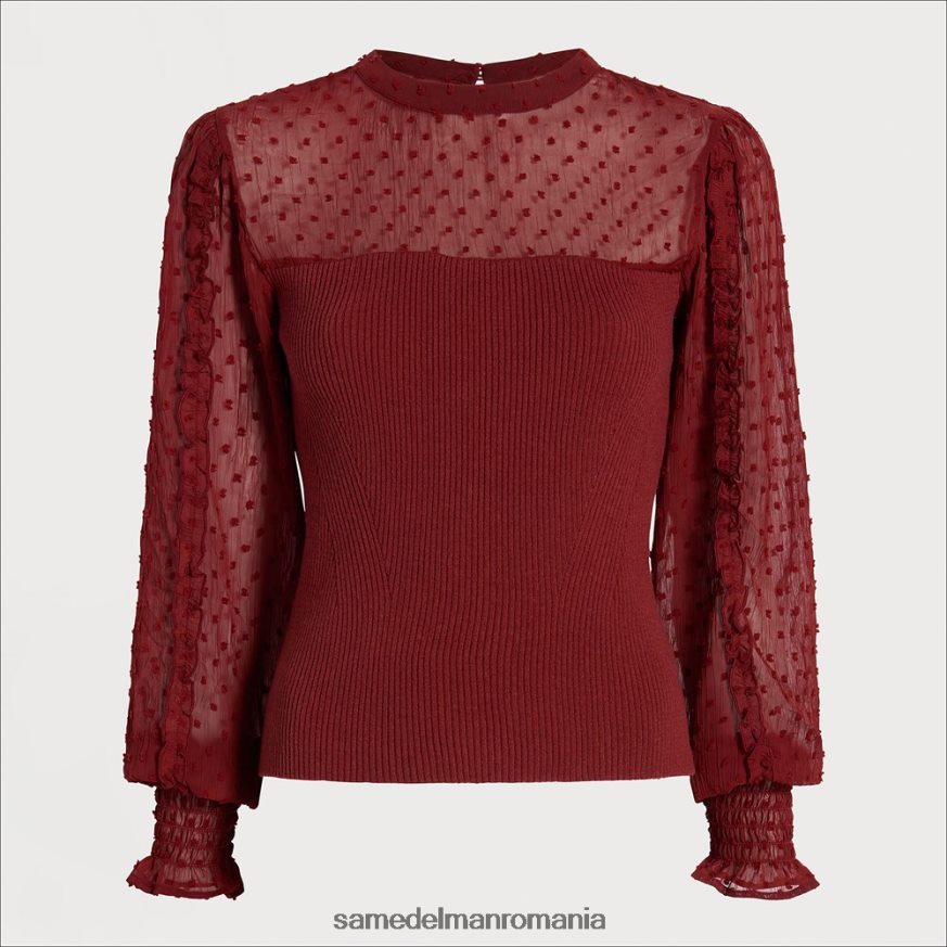 Sam Edelman îmbrăcăminte maro nebun femei top julian cu maneca lunga HN448Z1269