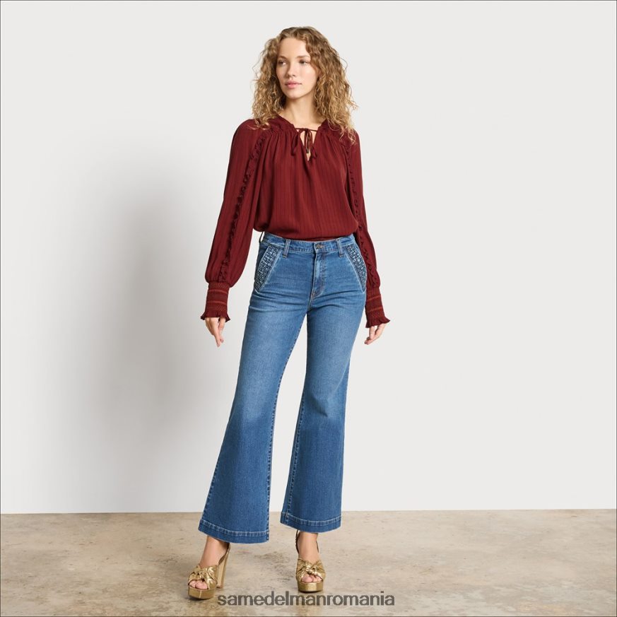 Sam Edelman îmbrăcăminte maro nebun femei top varick cu maneca lunga HN448Z1248