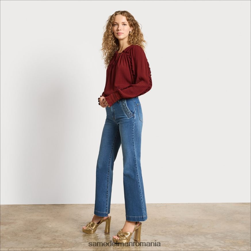 Sam Edelman îmbrăcăminte maro nebun femei top varick cu maneca lunga HN448Z1248