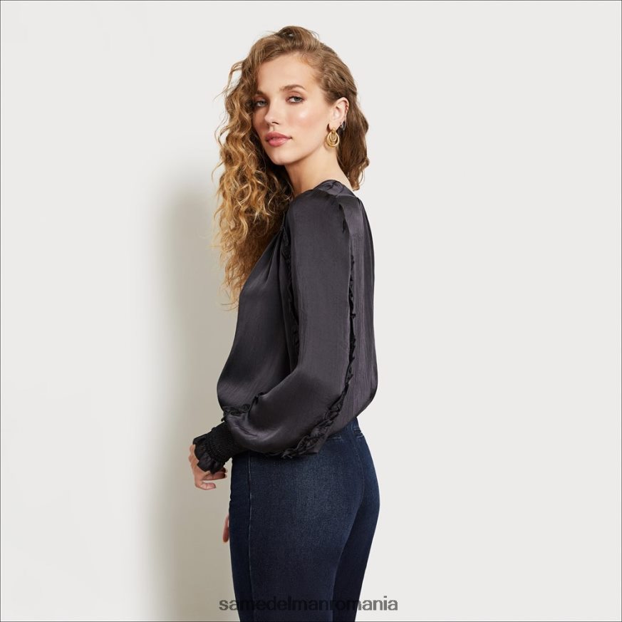 Sam Edelman îmbrăcăminte negru crepuscular femei top varick cu maneca lunga HN448Z1246