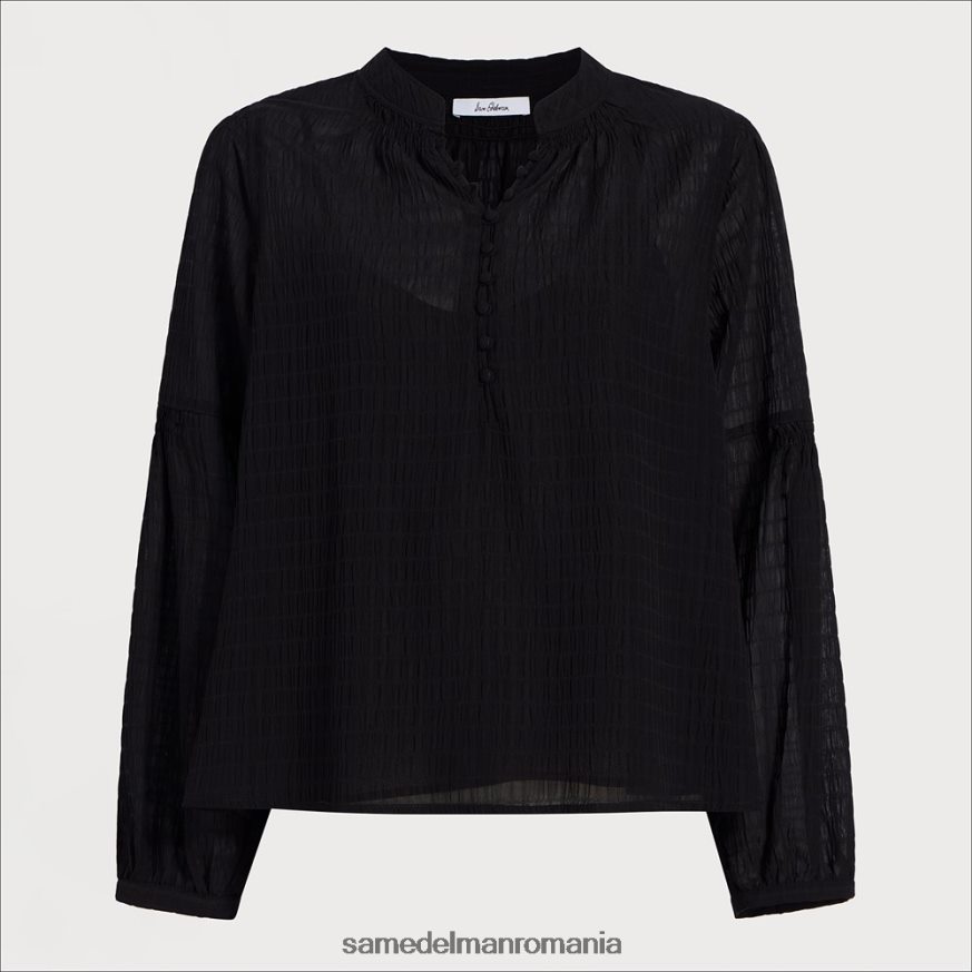 Sam Edelman îmbrăcăminte negru femei top Emmeline cu maneca lunga HN448Z1278