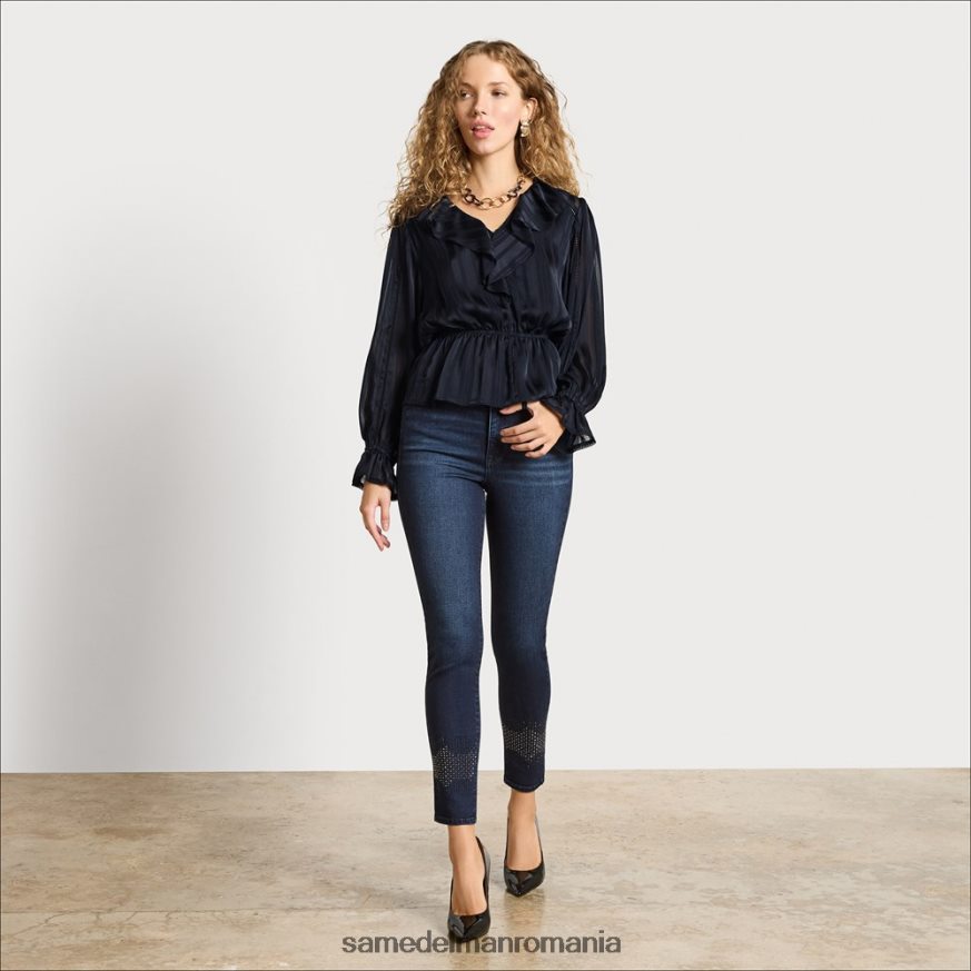 Sam Edelman îmbrăcăminte negru femei top cu mânecă lungă Vermont HN448Z1283