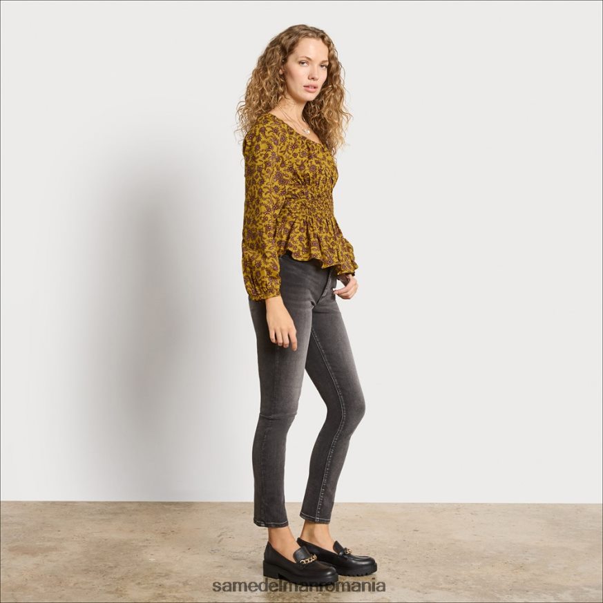 Sam Edelman îmbrăcăminte ulei de masline femei top cilian cu maneca lunga HN448Z1290