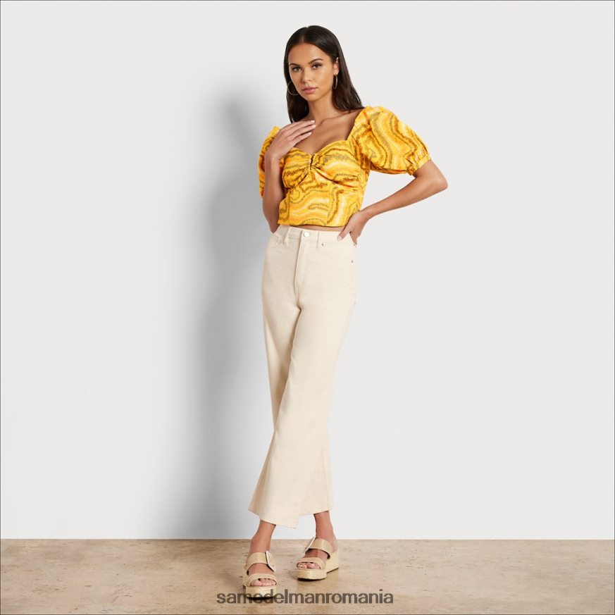 Sam Edelman îmbrăcăminte wrm caise femei top cu mânecă scurtă Karen HN448Z1216