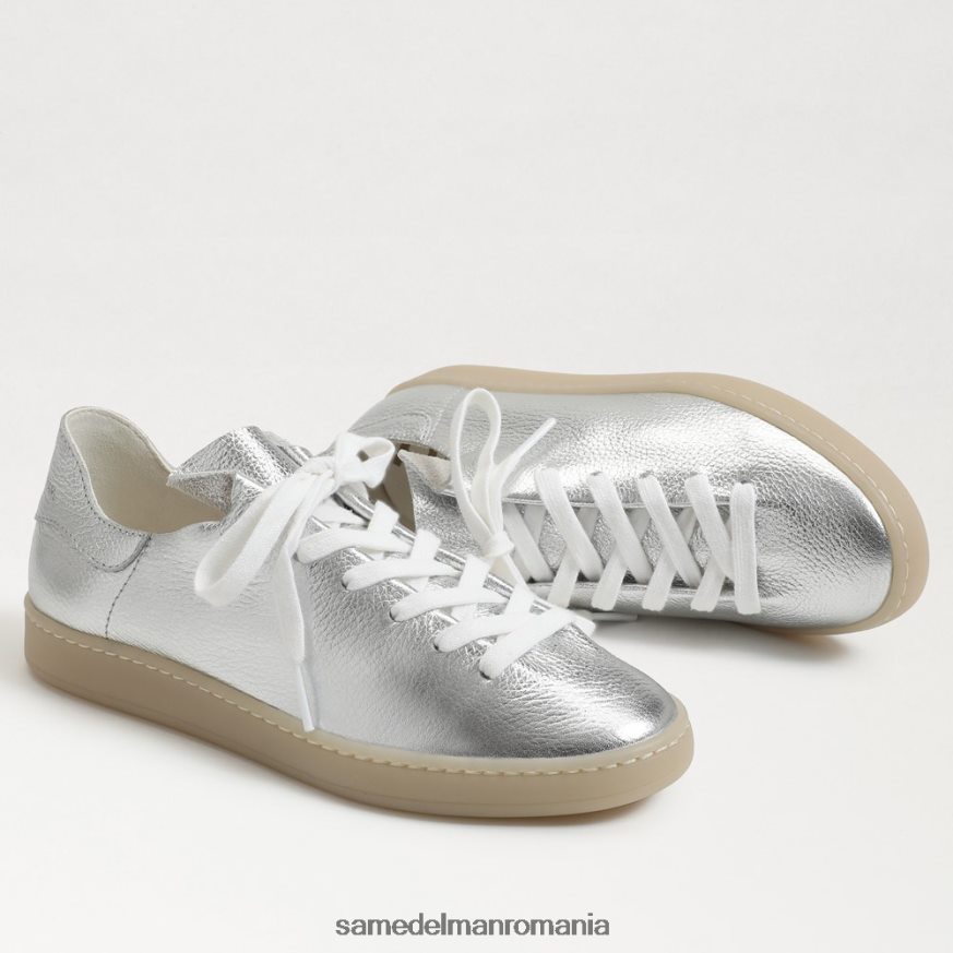 Sam Edelman încălţăminte argint moale femei adidași cu șireturi Jaxon HN448Z531