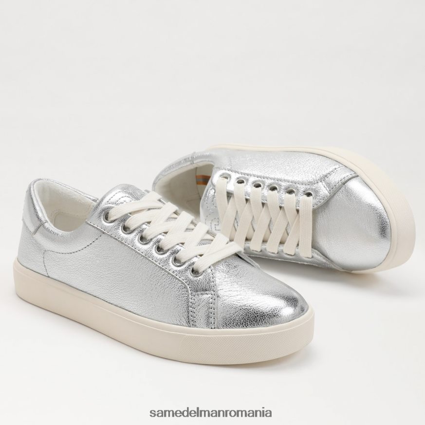 Sam Edelman încălţăminte argint moale femei adidași cu șireturi etil HN448Z344