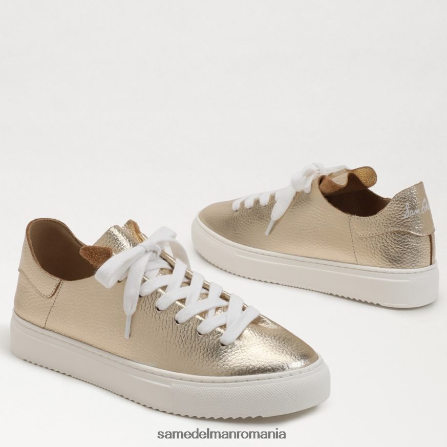 Sam Edelman încălţăminte aur femei pantofi sport cu șireturi HN448Z310