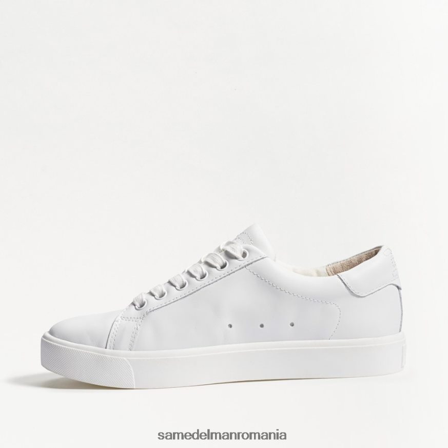 Sam Edelman încălţăminte piele albă femei adidași cu șireturi etil HN448Z342
