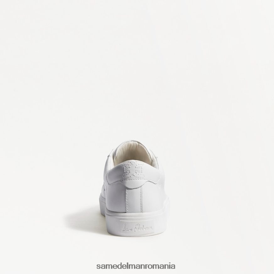 Sam Edelman încălţăminte piele albă femei adidași cu șireturi etil HN448Z342