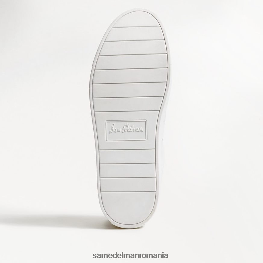 Sam Edelman încălţăminte piele albă femei adidași cu șireturi etil HN448Z342