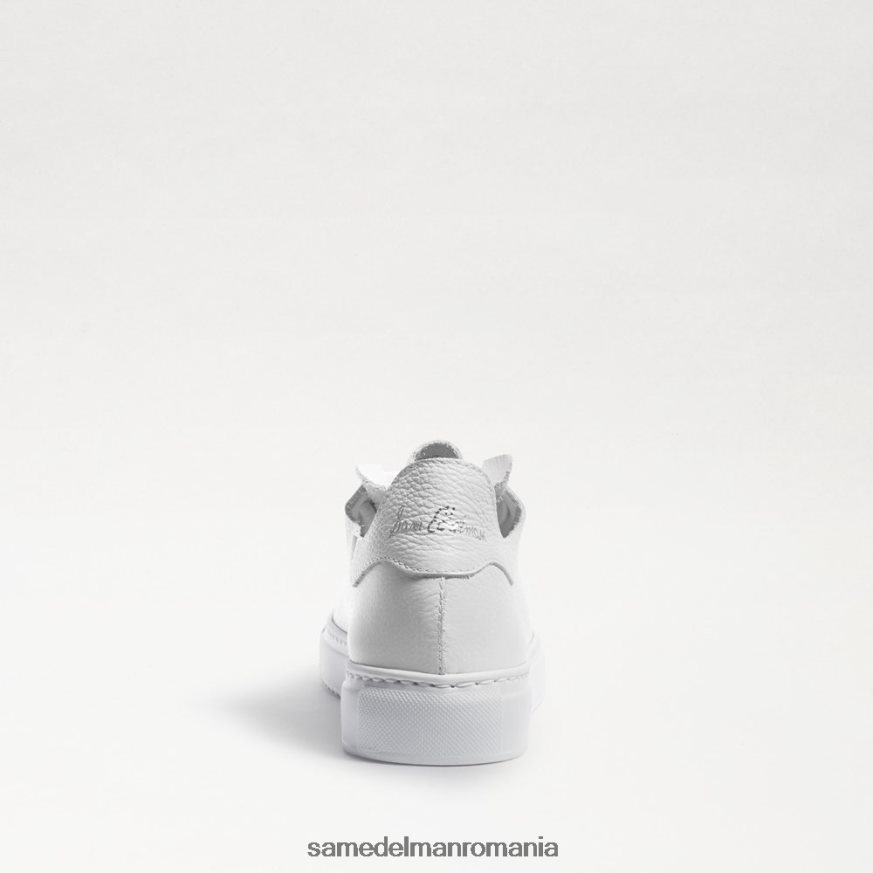 Sam Edelman încălţăminte piele albă femei pantofi sport cu șireturi HN448Z309