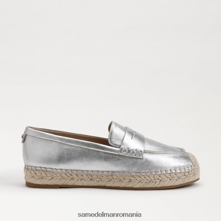 Sam Edelman încălţăminte argint moale femei loafer plat kai espadrile HN448Z203