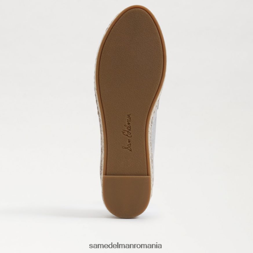 Sam Edelman încălţăminte argint moale femei loafer plat kai espadrile HN448Z203