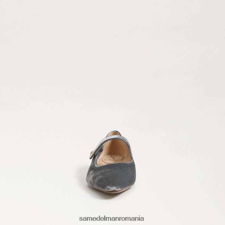 Sam Edelman încălţăminte catifea albastru fumuriu femei jene mary jane vârf ascuțit plat HN448Z541