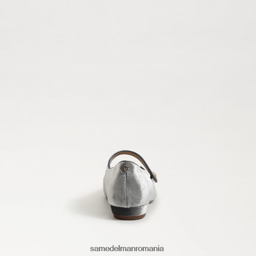 Sam Edelman încălţăminte catifea albastru fumuriu femei jene mary jane vârf ascuțit plat HN448Z541