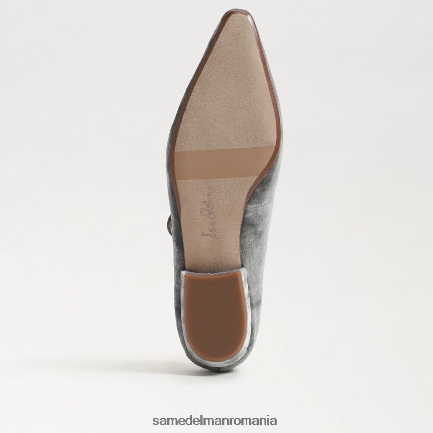 Sam Edelman încălţăminte catifea albastru fumuriu femei jene mary jane vârf ascuțit plat HN448Z541