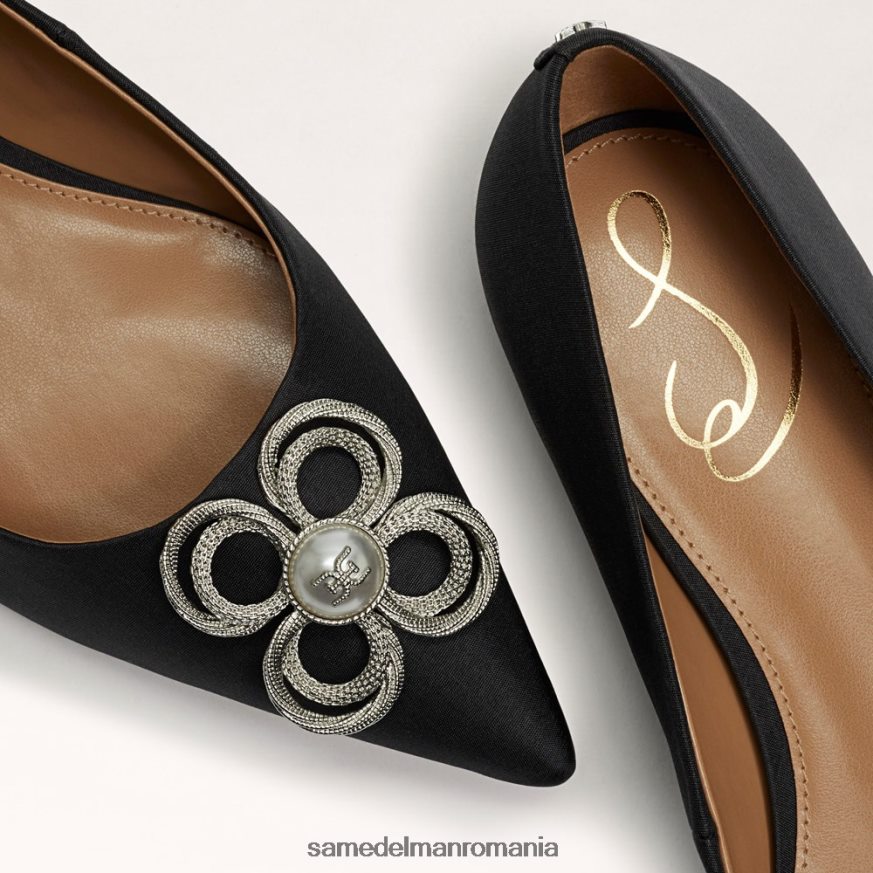 Sam Edelman încălţăminte țesătură neagră femei wanda tour vârful ascuțit plat HN448Z271