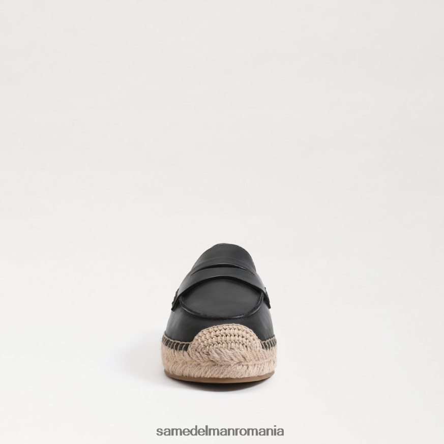 Sam Edelman încălţăminte piele neagra femei loafer plat kai espadrile HN448Z202