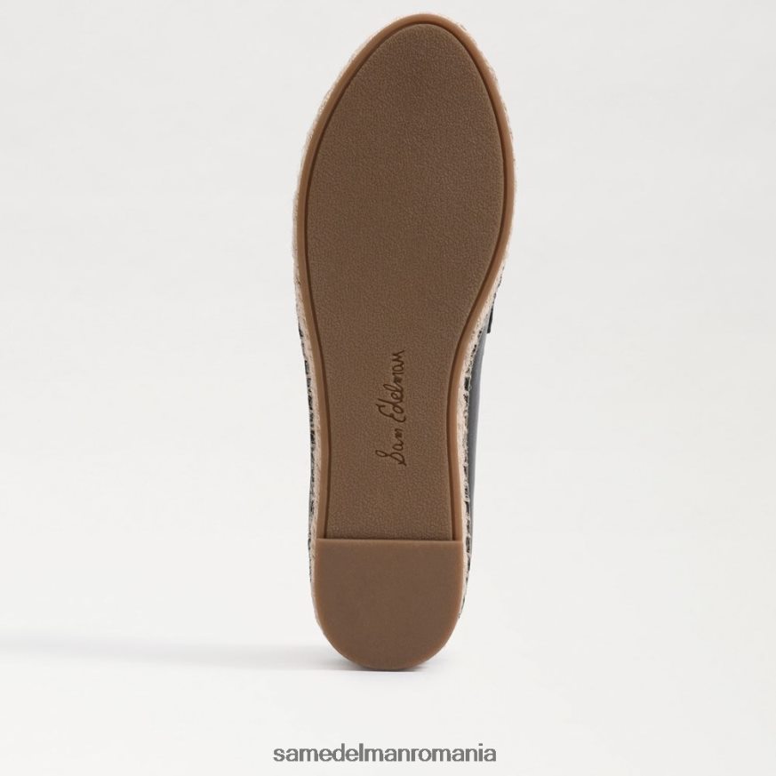 Sam Edelman încălţăminte piele neagra femei loafer plat kai espadrile HN448Z202