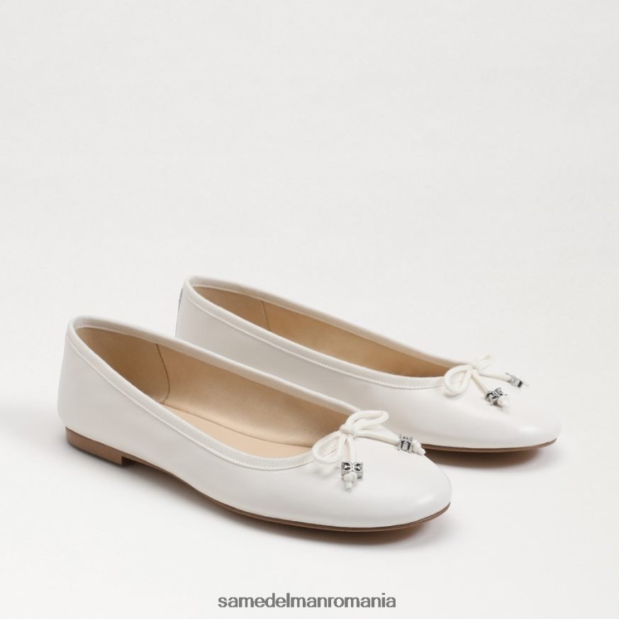 Sam Edelman încălţăminte alb strălucitor femei felicia luxe balet flat HN448Z287