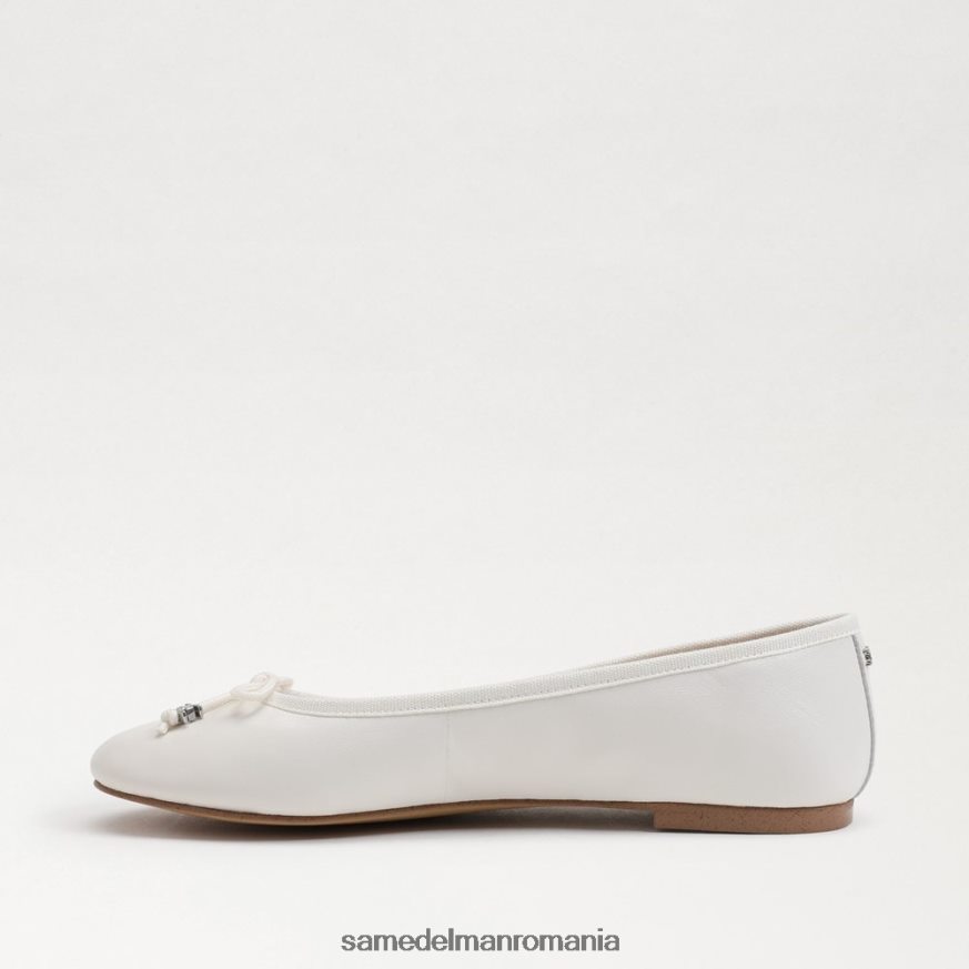 Sam Edelman încălţăminte alb strălucitor femei felicia luxe balet flat HN448Z287