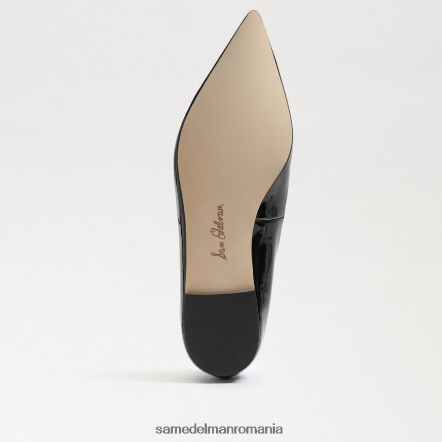 Sam Edelman încălţăminte brevet negru femei wanda deget ascutit plat HN448Z483