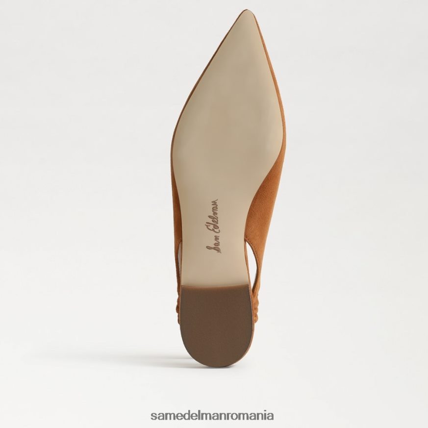 Sam Edelman încălţăminte maro de frontieră femei whitney slingback vârf ascuțit plat HN448Z739