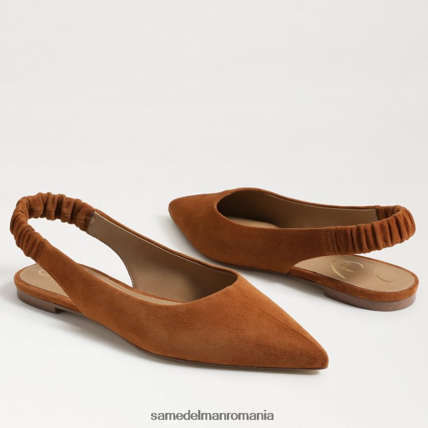 Sam Edelman încălţăminte maro de frontieră femei whitney slingback vârf ascuțit plat HN448Z739