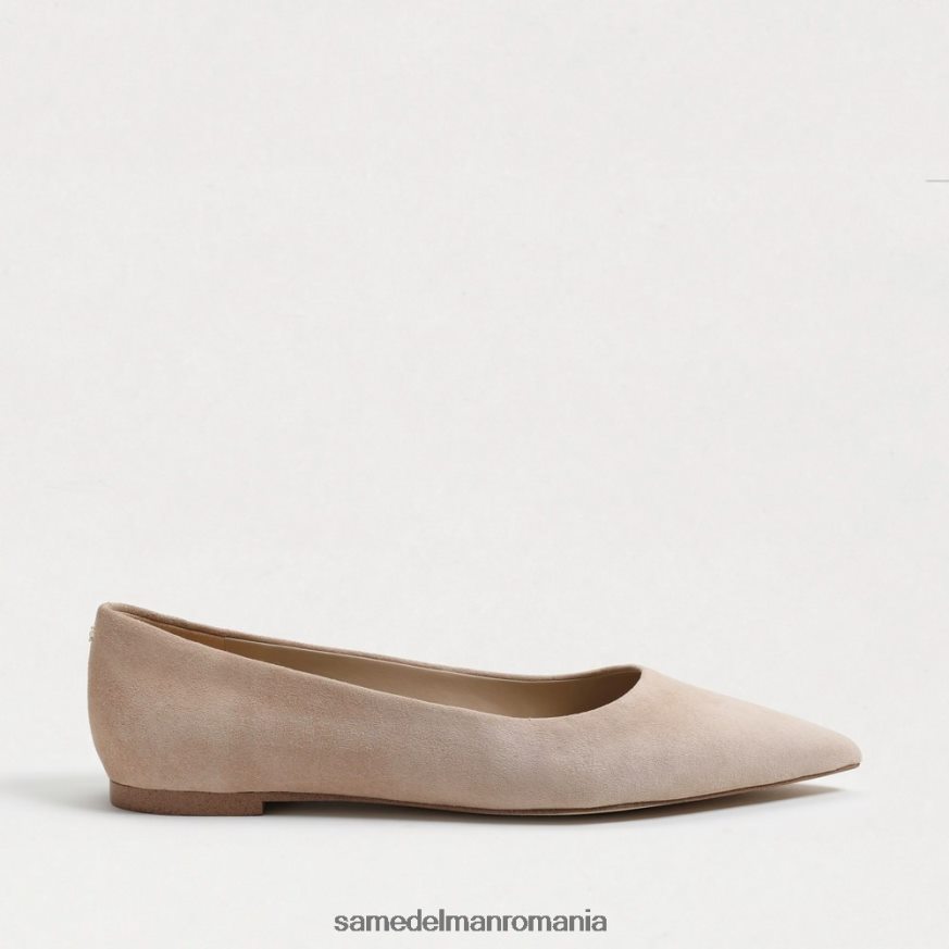Sam Edelman încălţăminte piele intoarsa cappuccino femei wanda deget ascutit plat HN448Z485