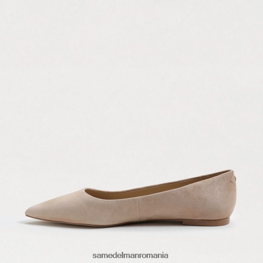 Sam Edelman încălţăminte piele intoarsa cappuccino femei wanda deget ascutit plat HN448Z485