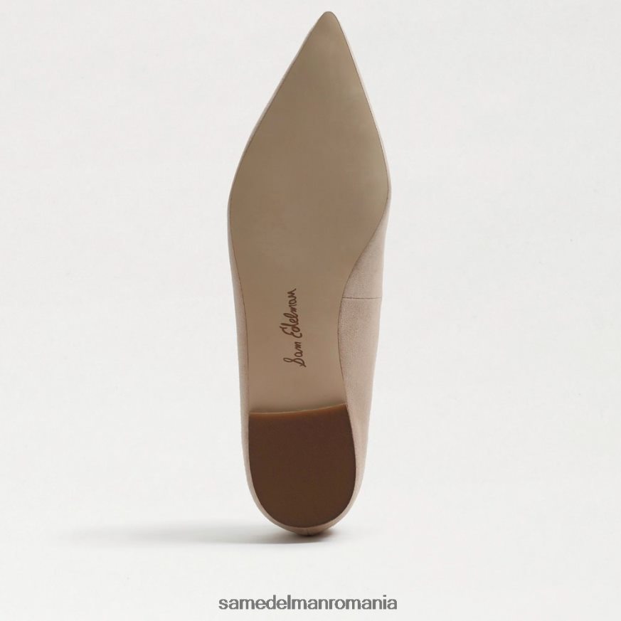 Sam Edelman încălţăminte piele intoarsa cappuccino femei wanda deget ascutit plat HN448Z485