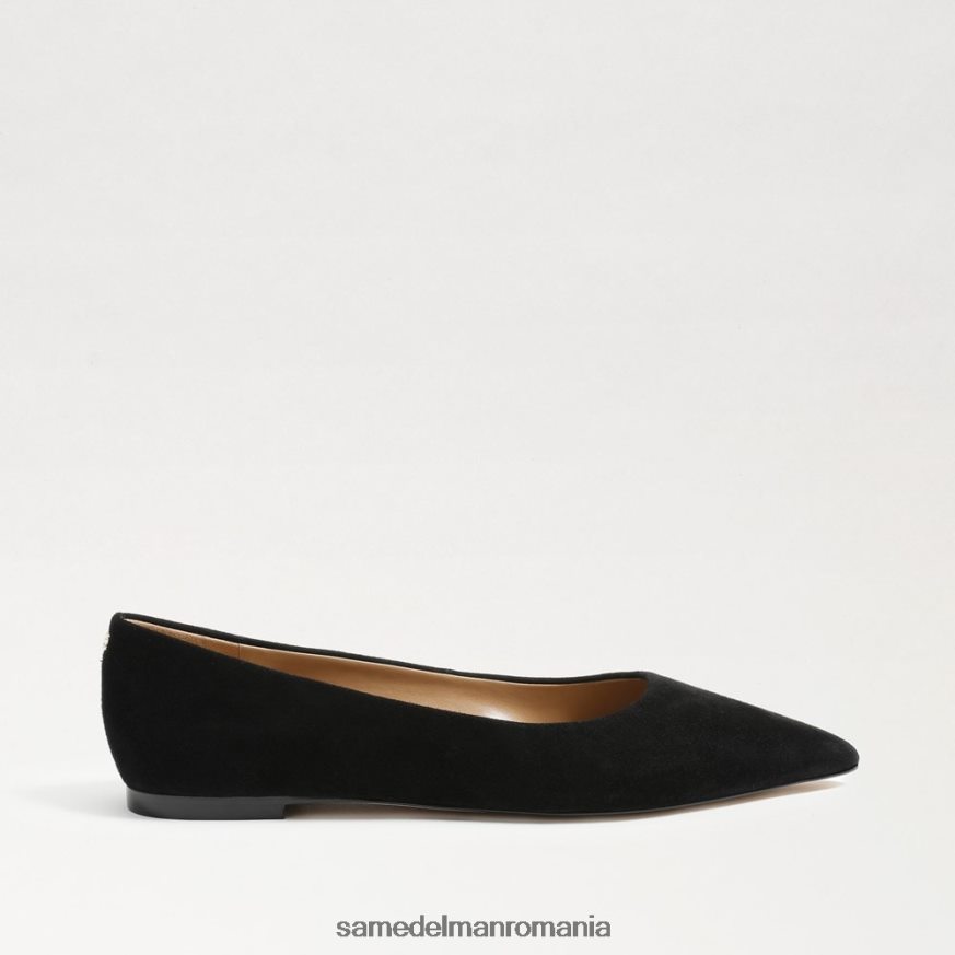 Sam Edelman încălţăminte piele intoarsa neagra femei wanda deget ascutit plat HN448Z484