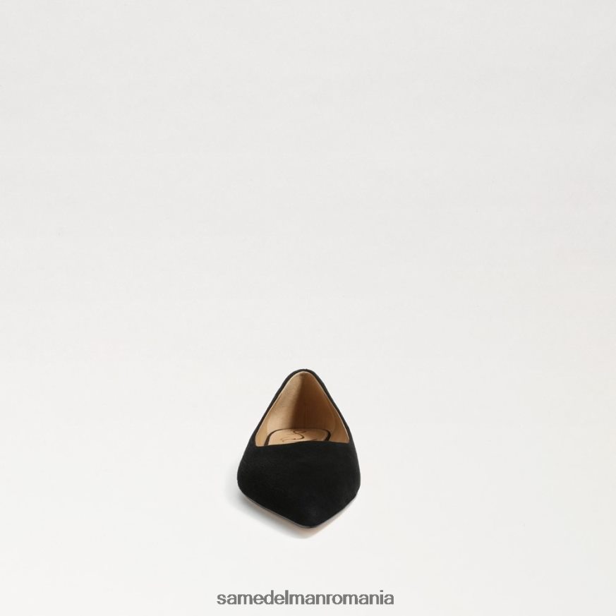 Sam Edelman încălţăminte piele intoarsa neagra femei wanda deget ascutit plat HN448Z484